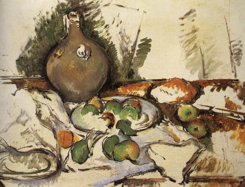 Paul Cezanne have a bottle of still life oil painting picture